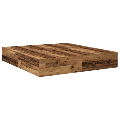vidaXL Storage Bed Frame Old Wood 180x200 cm Engineered Wood