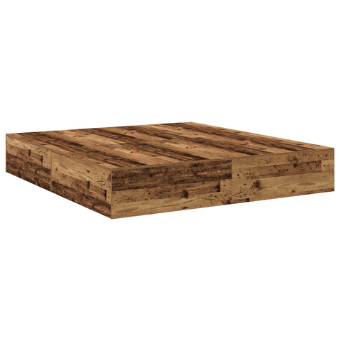 vidaXL Storage Bed Frame Old Wood 180x200 cm Engineered Wood