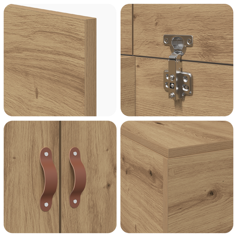 vidaXL Storage Bed Frame Artisan Oak 90x190 cm