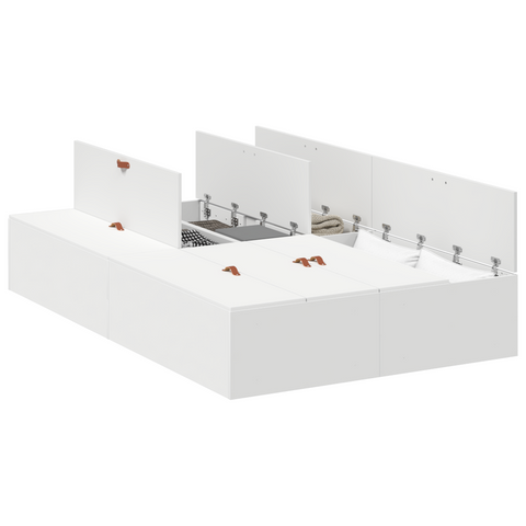 vidaXL Storage Bed Frame White 120x190 cm