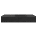 vidaXL Storage Bed Frame Black Oak 120x190 cm