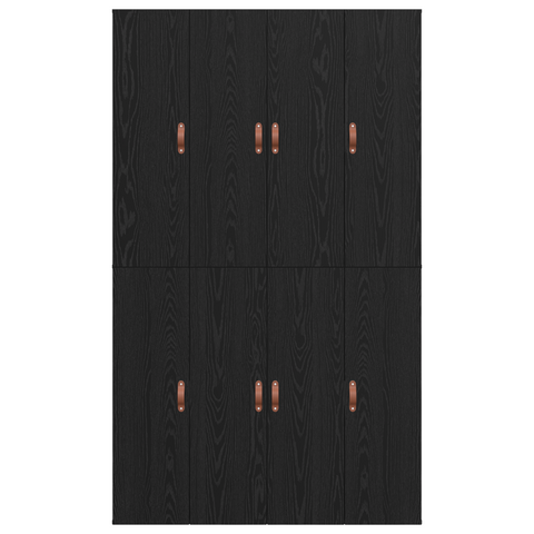 vidaXL Storage Bed Frame Black Oak 120x190 cm