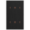 vidaXL Storage Bed Frame Black Oak 120x190 cm