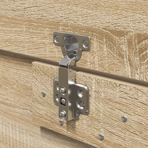 vidaXL Storage Bed Frame Sonoma Oak 120x190 cm