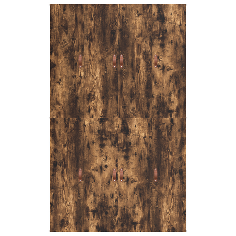 vidaXL Storage Bed Frame Smoked Oak 120x190 cm