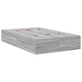 vidaXL Storage Bed Frame Grey Sonoma 120x190 cm