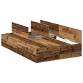 vidaXL Storage Bed Frame Old Wood 120x190 cm