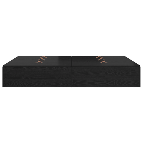 vidaXL Storage Bed Frame Black Oak 140x190 cm