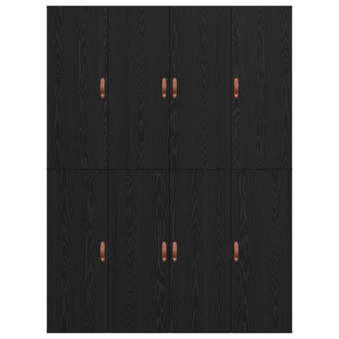 vidaXL Storage Bed Frame Black Oak 140x190 cm