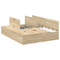 vidaXL Storage Bed Frame Sonoma Oak 140x190 cm