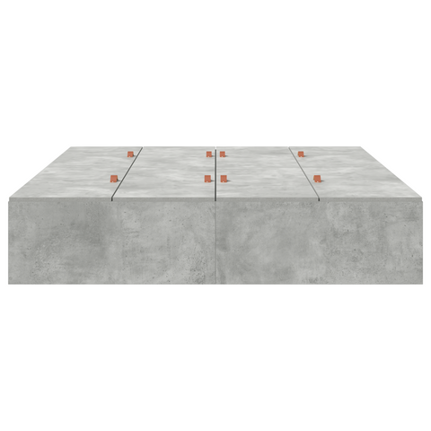 vidaXL Storage Bed Frame Concrete Grey 140x190 cm