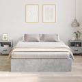 vidaXL Storage Bed Frame Concrete Grey 140x190 cm