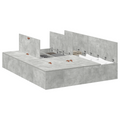 vidaXL Storage Bed Frame Concrete Grey 140x190 cm