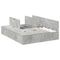 vidaXL Storage Bed Frame Concrete Grey 140x190 cm