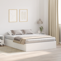 vidaXL Storage Bed Frame White 135x190 cm