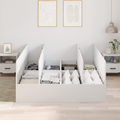 vidaXL Storage Bed Frame White 135x190 cm