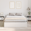 vidaXL Storage Bed Frame White 135x190 cm
