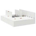 vidaXL Storage Bed Frame White 135x190 cm