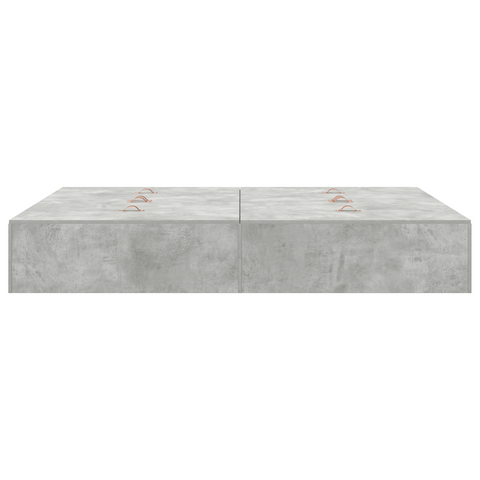 vidaXL Storage Bed Frame Concrete Grey 135x190 cm