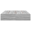 vidaXL Storage Bed Frame Grey Sonoma 135x190 cm