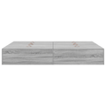 vidaXL Storage Bed Frame Grey Sonoma 135x190 cm