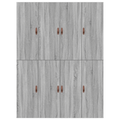 vidaXL Storage Bed Frame Grey Sonoma 135x190 cm