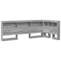 vidaXL Storage Headboard with Shelf Grey sonoma 80 cm Engineered wood