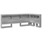 vidaXL Storage Headboard with Shelf Grey sonoma 80 cm Engineered wood