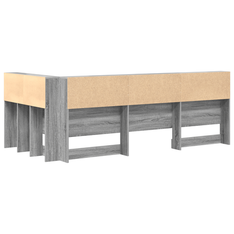 vidaXL Storage Headboard with Shelf Grey sonoma 80 cm Engineered wood