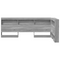 vidaXL Storage Headboard with Shelf Grey sonoma 80 cm Engineered wood