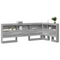 vidaXL Storage Headboard with Shelf Grey sonoma 80 cm Engineered wood