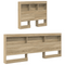 vidaXL Storage Headboard with Shelf Sonoma oak 90 cm Engineered wood