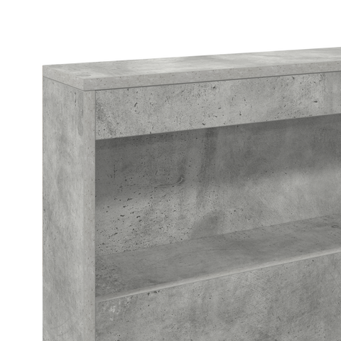 vidaXL Storage Headboard with Shelf with Headboard with Storage Concrete grey 90 cm Melamine