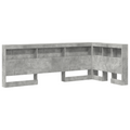 vidaXL Storage Headboard with Shelf with Headboard with Storage Concrete grey 90 cm Melamine