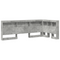 vidaXL Storage Headboard with Shelf with Headboard with Storage Concrete grey 90 cm Melamine