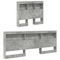 vidaXL Storage Headboard with Shelf with Headboard with Storage Concrete grey 90 cm Melamine