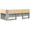 vidaXL Storage Headboard with Shelf with Headboard with Storage Concrete grey 90 cm Melamine