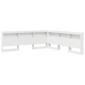 vidaXL Storage Headboard with Shelf with Headboard with Storage White 200 cm Engineered wood