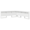 vidaXL Storage Headboard with Shelf with Headboard with Storage White 200 cm Engineered wood