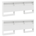vidaXL Storage Headboard with Shelf with Headboard with Storage White 200 cm Engineered wood