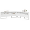 vidaXL Storage Headboard with Shelf with Headboard with Storage White 200 cm Engineered wood