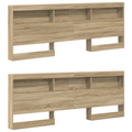 vidaXL Storage Headboard with Shelf Sonoma oak 200 cm Engineered wood
