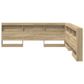 vidaXL Storage Headboard with Shelf Sonoma oak 200 cm Engineered wood