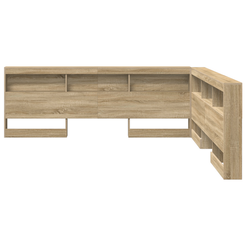 vidaXL Storage Headboard with Shelf Sonoma oak 200 cm Engineered wood