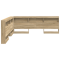 vidaXL Storage Headboard with Shelf Sonoma oak 200 cm Engineered wood