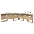 vidaXL Storage Headboard with Shelf Sonoma oak 200 cm Engineered wood