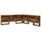 vidaXL Storage Headboard with Shelf Smoked oak 200 cm Engineered wood