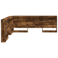 vidaXL Storage Headboard with Shelf Smoked oak 200 cm Engineered wood