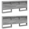 vidaXL Storage Headboard with Shelf Grey sonoma 200 cm Engineered wood