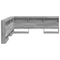 vidaXL Storage Headboard with Shelf Grey sonoma 200 cm Engineered wood